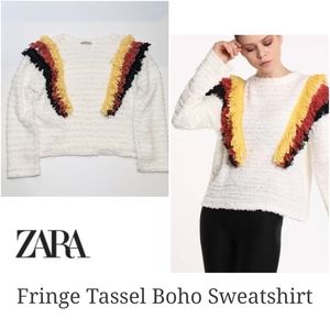 Zara TRF Fringe Sweatshirt